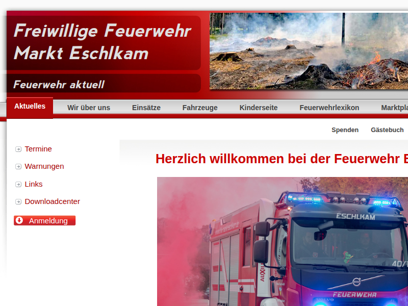 Brand einer Hütte in Rittsteig
