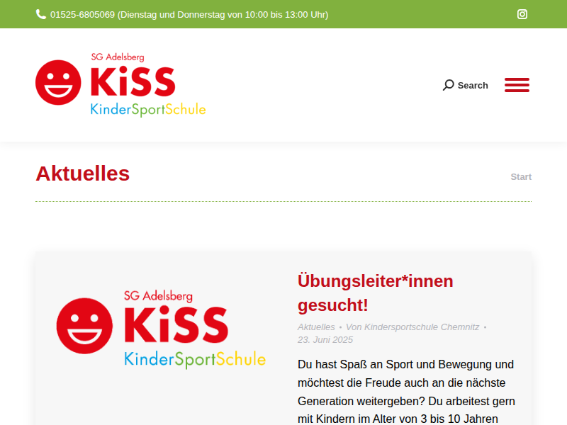 Baby-/Kleinkindkurse - KiSS Kindersportschule Chemnitz