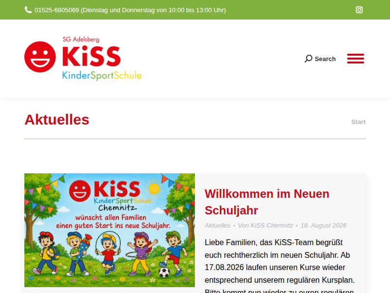 Aktuelles - KiSS Kindersportschule Chemnitz