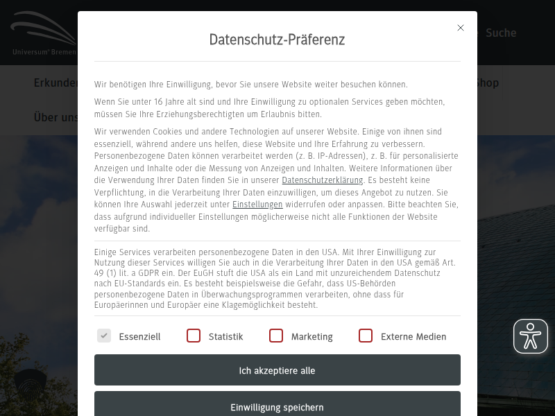 „Up to Space“ wird verlängert - Universum Bremen