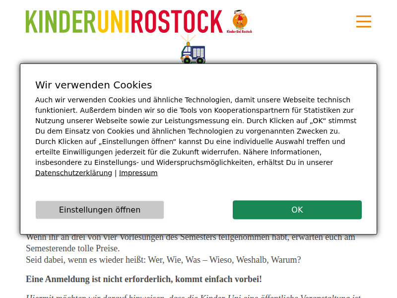 Startseite - Kinderuni Rostock