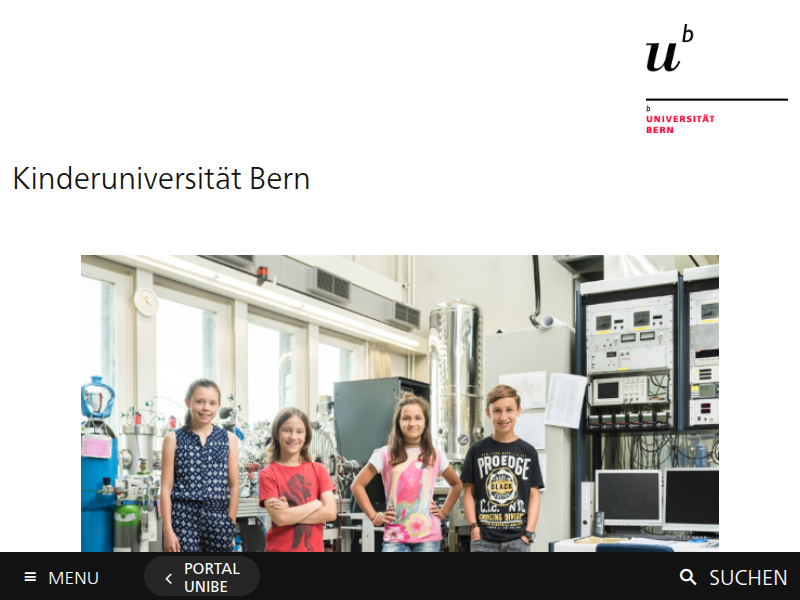 Anmeldung - Kinderuniversität Bern