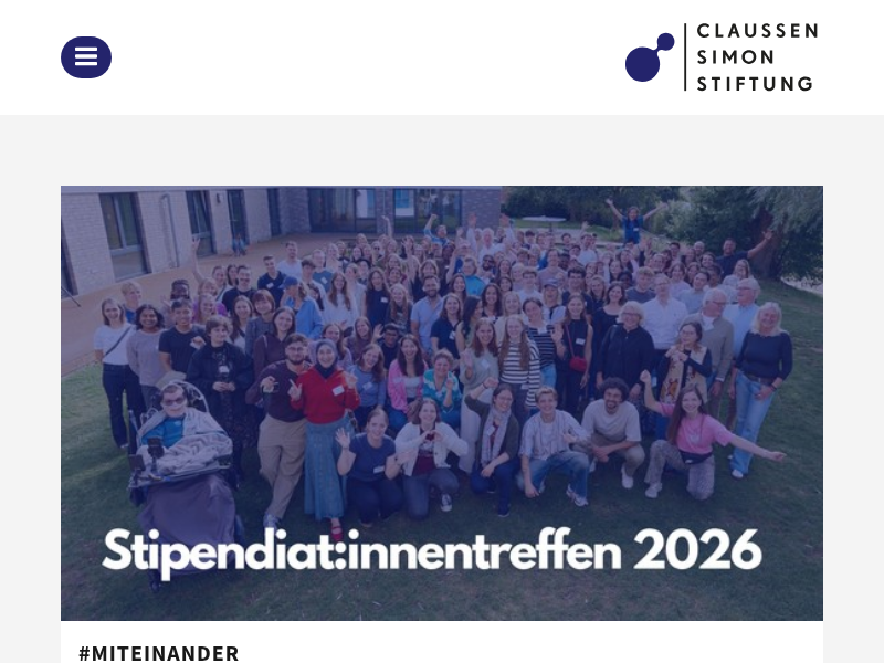 Claussen-Simon-Stiftung: Horizonte