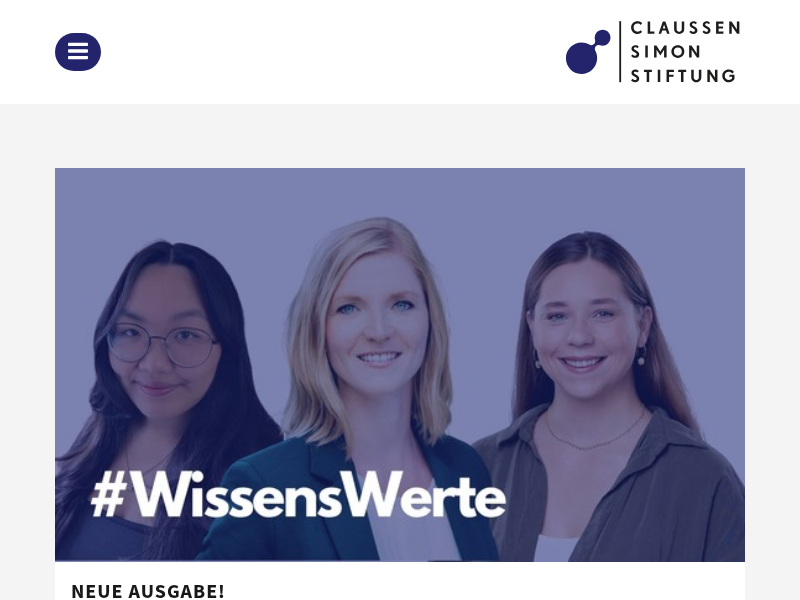 Claussen-Simon-Stiftung: #Weitblick-Blog