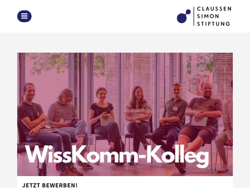 Claussen-Simon-Stiftung: Unsere Postdocs