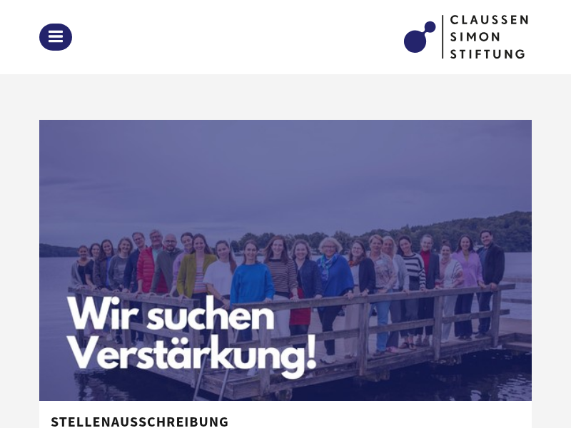 Claussen-Simon-Stiftung: #Weitblick-Blog