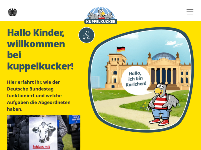 Junge Preisträger zu Gast im Bundestag - Kuppelkucker - Deutscher Bundestag