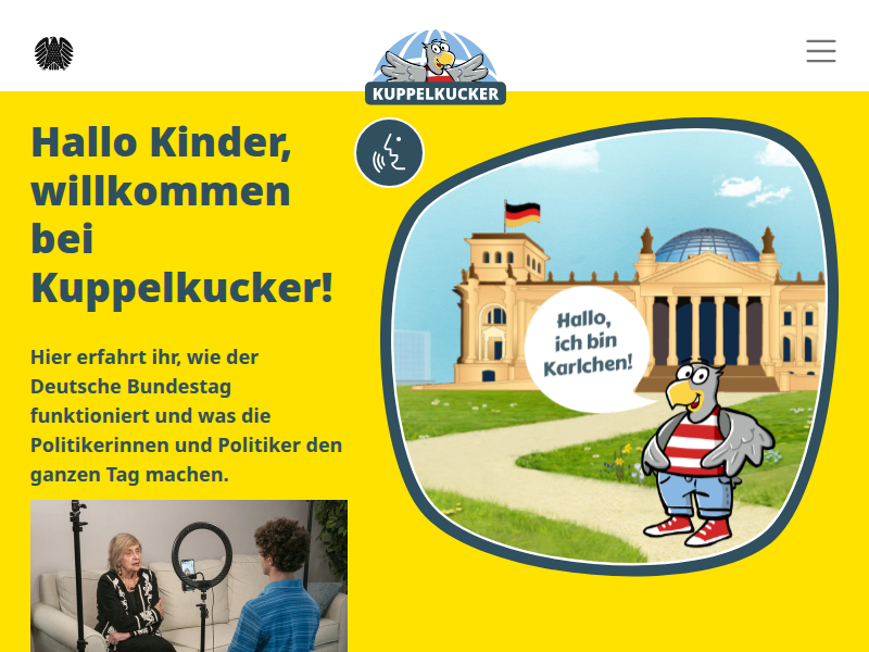 Kinder singen über Kinderrechte - Kuppelkucker - Deutscher Bundestag