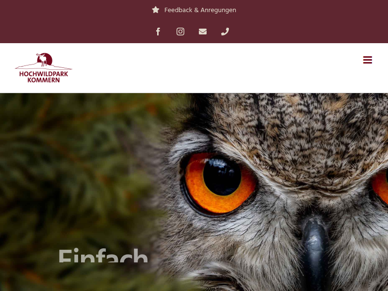 Willkommen - Hochwildpark Rheinland in Mechernich-Kommern