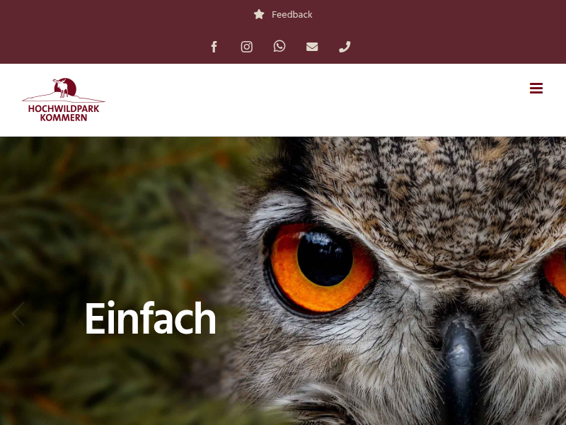 Willkommen - Hochwildpark Rheinland in Mechernich-Kommern