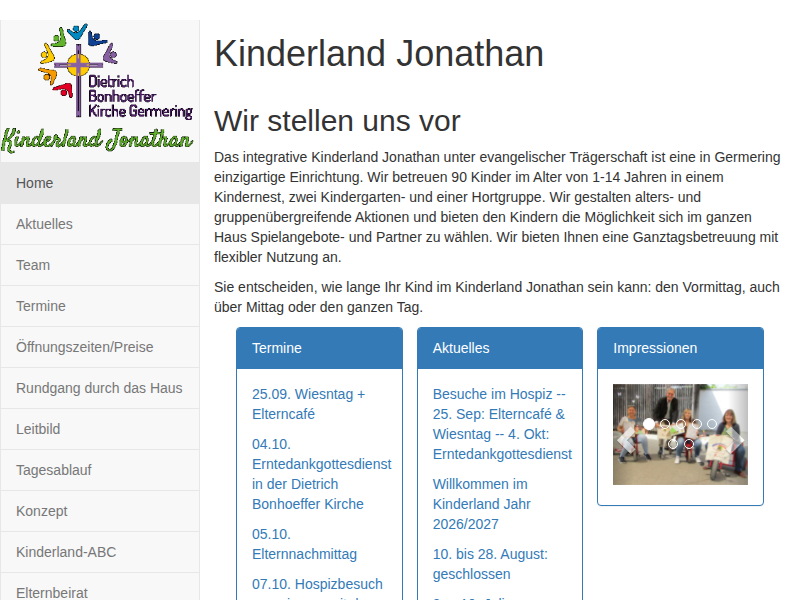 Kinderland Jonathan - Datenschutzerklärung