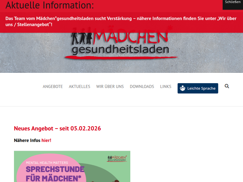 Unsere Themen - Mädchen*gesundheitsladen