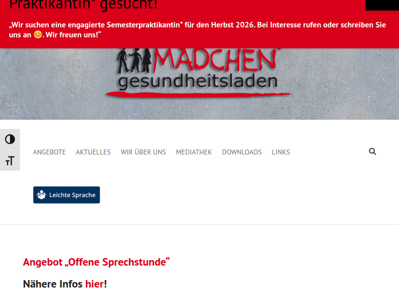 Angebote für Mädchen* und junge Frauen* - Mädchen*gesundheitsladen