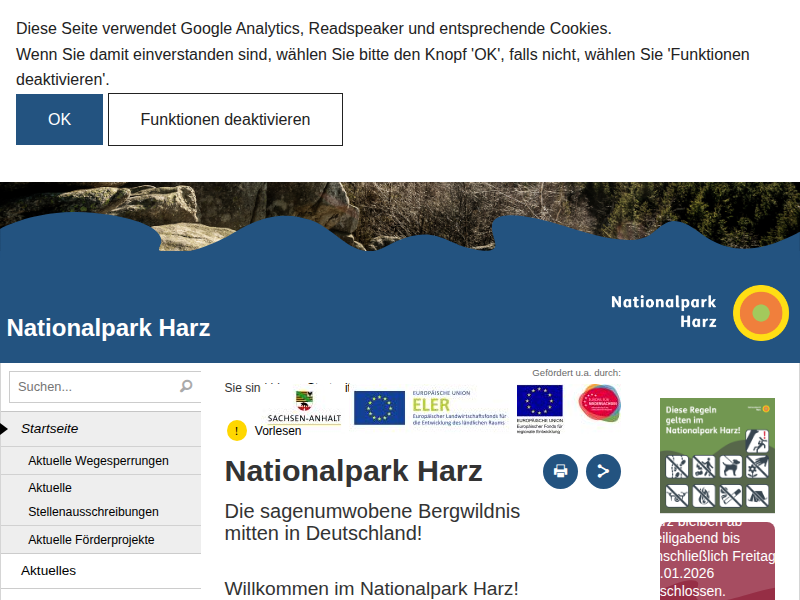 Es geht um mehr als Naturschutz ... | Aktuelles | Nationalpark Harz