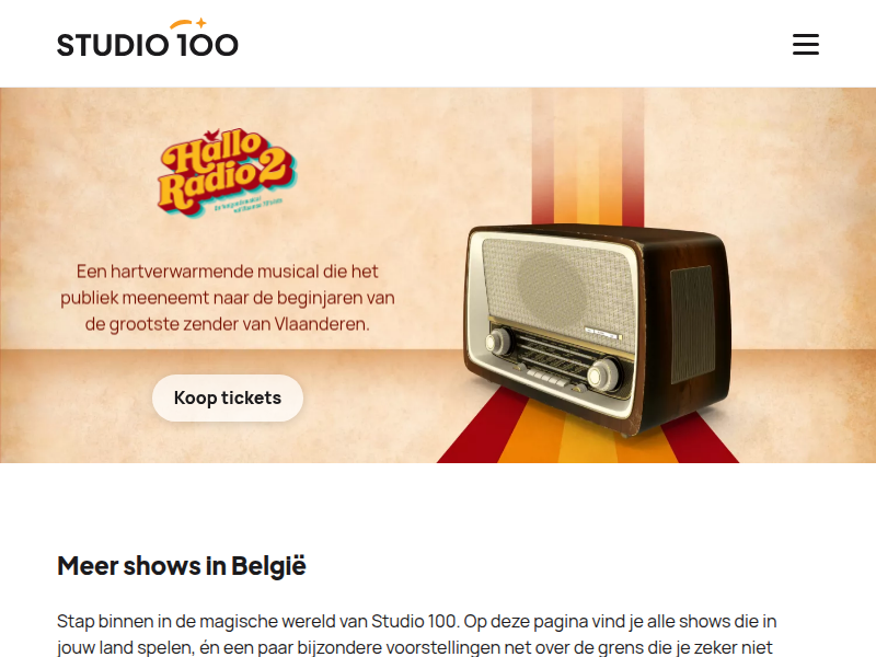 Praktische info - Hallo Radio 2 - Studio 100