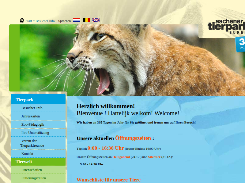 Impressum - Tierpark - Aachener Tierpark - EUREGIOZOO