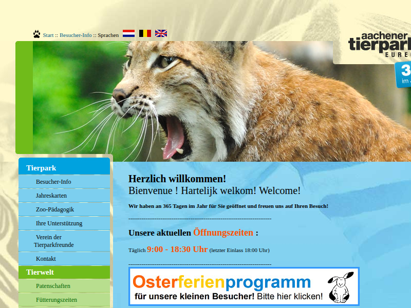 Impressum - Tierpark - Aachener Tierpark - EUREGIOZOO