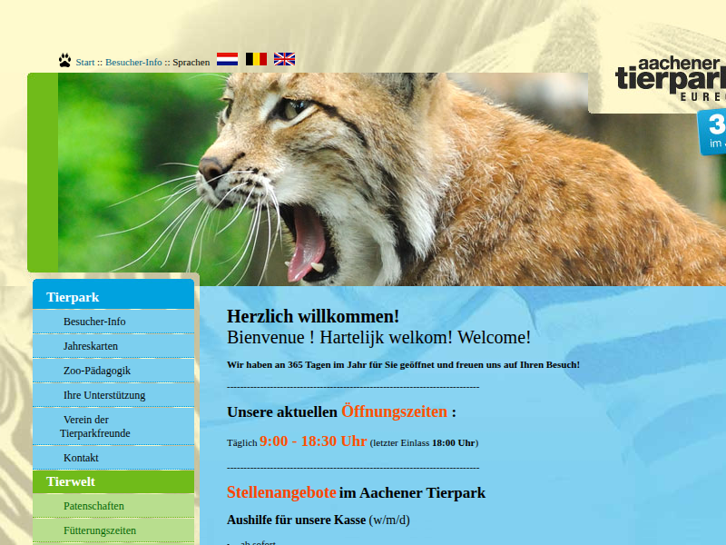 Tier-Patenschaften - Tierwelt - Aachener Tierpark - EUREGIOZOO