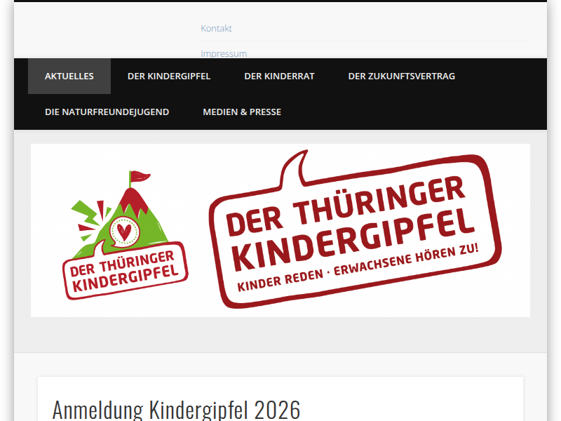 Zukunftsvertrag 2015 – Kindergipfel Thüringen