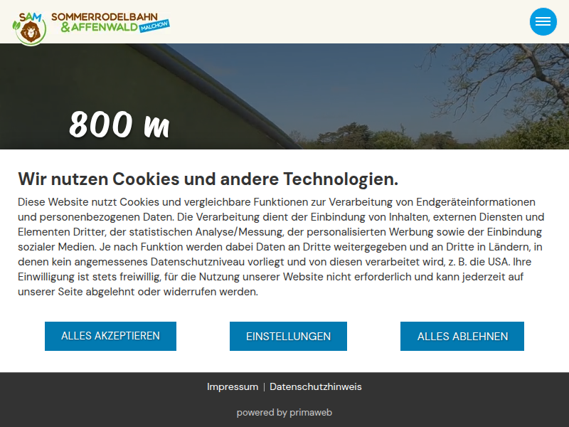 Impressum - Sommerrodelbahn & Affenwald