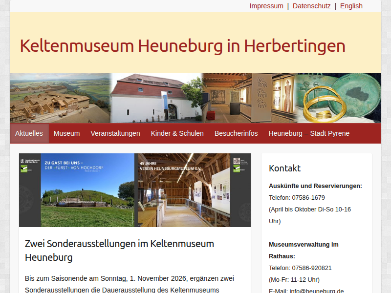 Heuneburgmuseum startet in die neue Saison | Keltenmuseum Heuneburg in Herbertingen