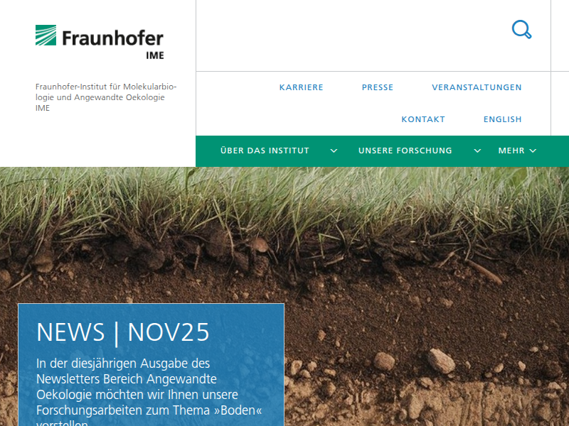 Basiserhebung Bodenbiodiversität: BioDive4Soil - Fraunhofer IME