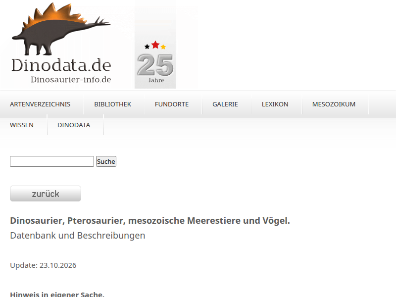 Aardonyx celestae - Beschreibung, Dinodata.de
