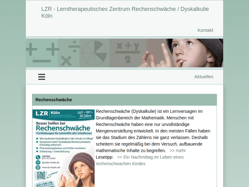 Lerntherapeutisches Zentrum Rechenschwäche / Dyskalkulie: LZR