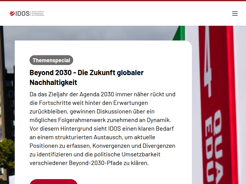 "Geliehen ist der Stern, auf dem wir leben" - Die Agenda 2030 als Herausforderung für die Kirchen - German
