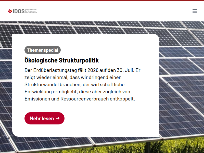 Die aktuelle Kolumne - German Institute of Development and Sustainability (IDOS)