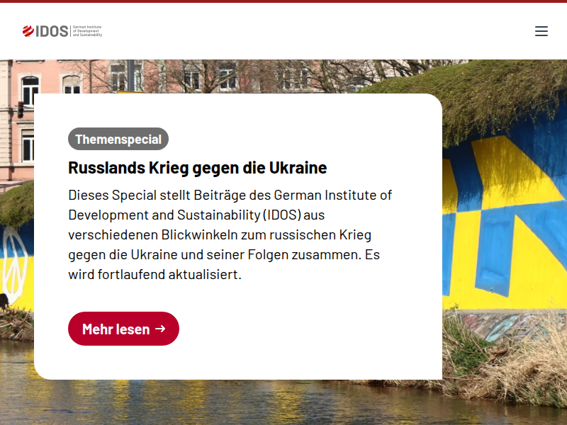 Die aktuelle Kolumne - German Institute of Development and Sustainability (IDOS)