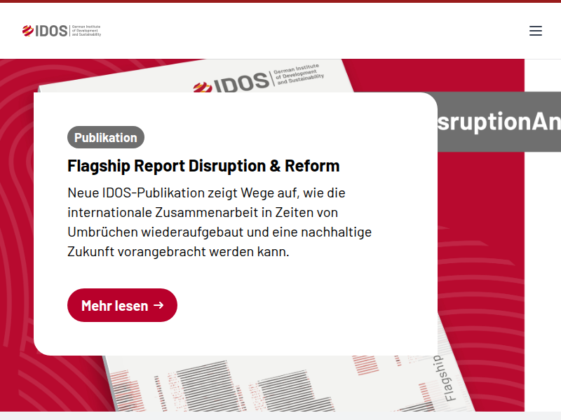 Die G20 und die Zukunft des Welthandelssystems - German Institute of Development and Sustainability (IDOS)