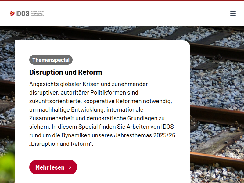 Die aktuelle Kolumne - German Institute of Development and Sustainability (IDOS)