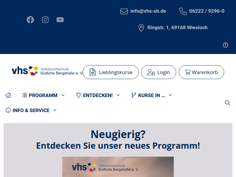 Programm - vhs Südliche Bergstraße e. V.