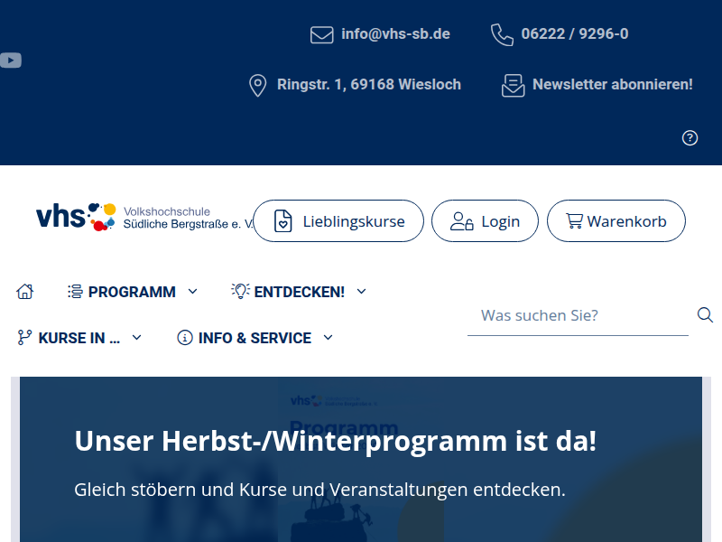 Programm - vhs Südliche Bergstraße e. V.