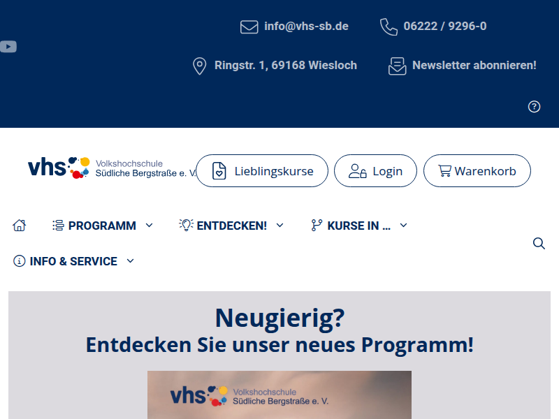 Programm - vhs Südliche Bergstraße e. V.