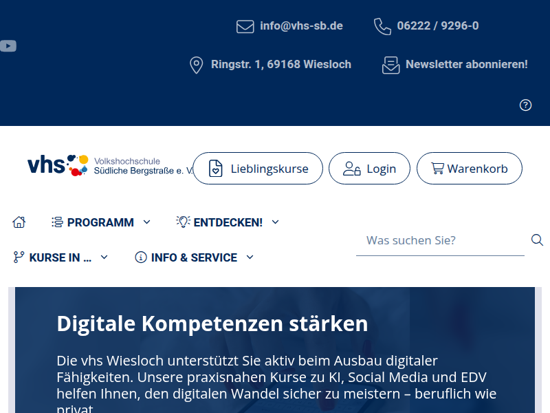 Programm - vhs Südliche Bergstraße e. V.