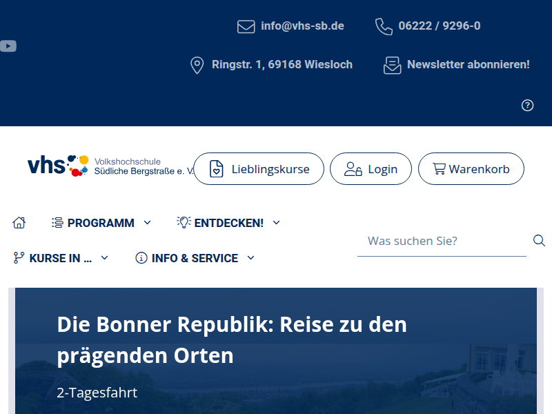 Programm - vhs Südliche Bergstraße e. V.