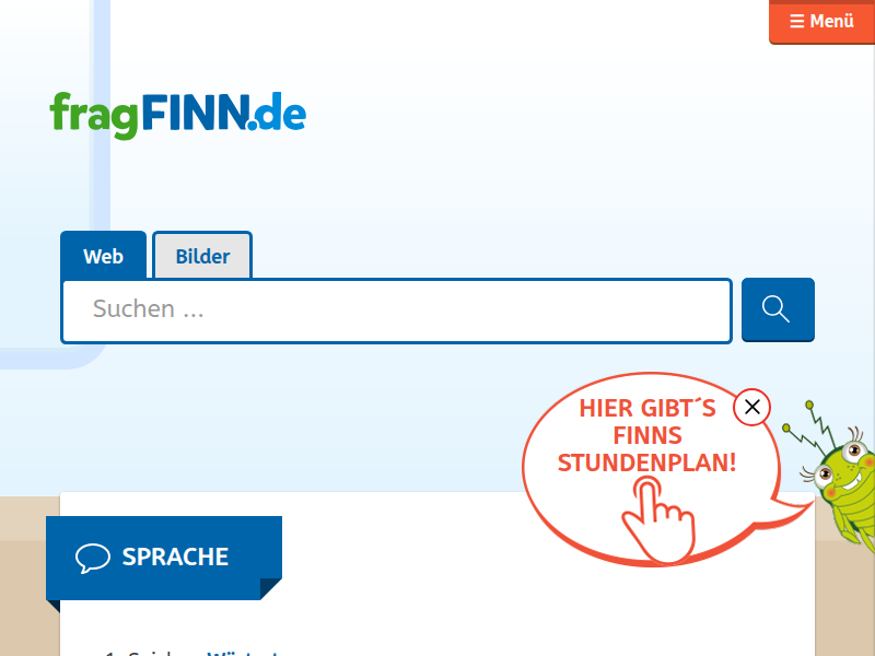 Such-Tipps - fragFINN in der Schule