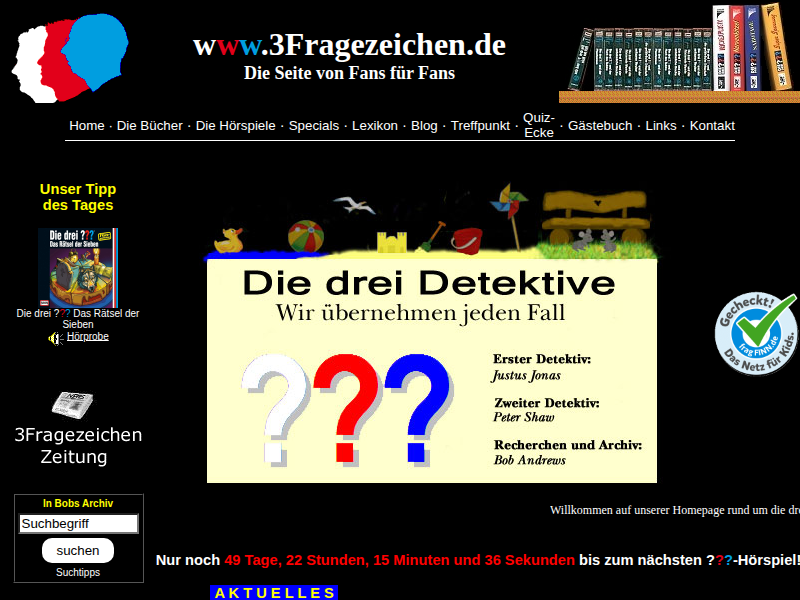 www.3fragezeichen.de - Die drei Fragezeichen - Lexikon