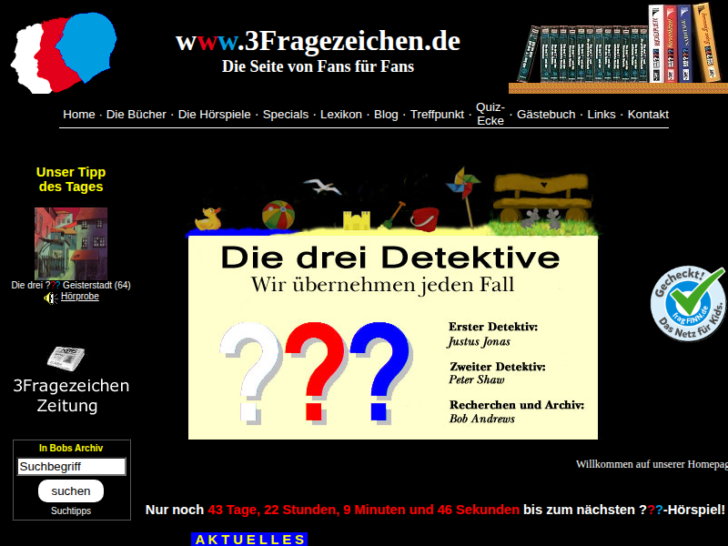 www.3fragezeichen.de - Die drei Fragezeichen - Lexikon