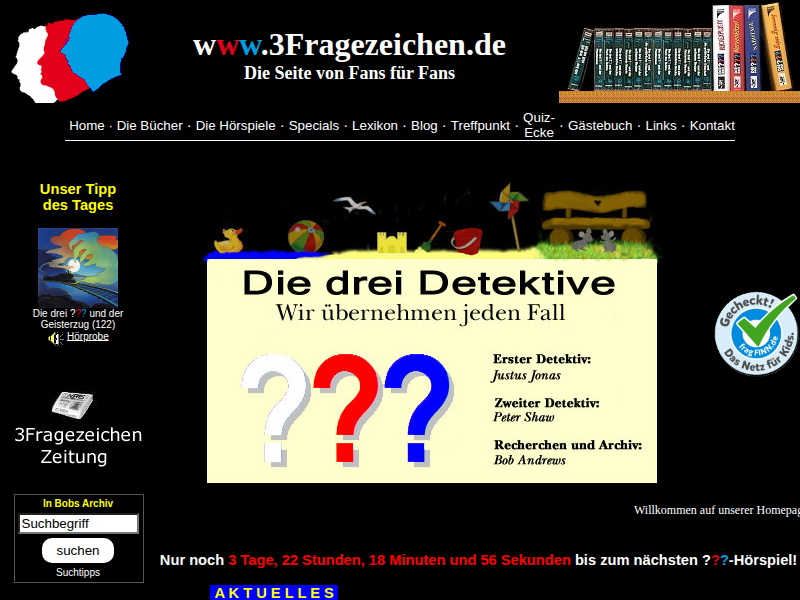 www.3fragezeichen.de - Die drei Fragezeichen - Lexikon