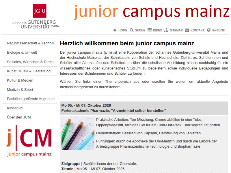 Impressum | junior campus mainz