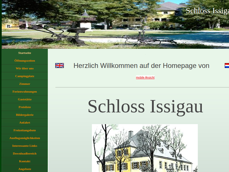 0 - 10 km - Schloss Issigau - Camping - Zimmer - Ferienwohnungen - Gaststätte