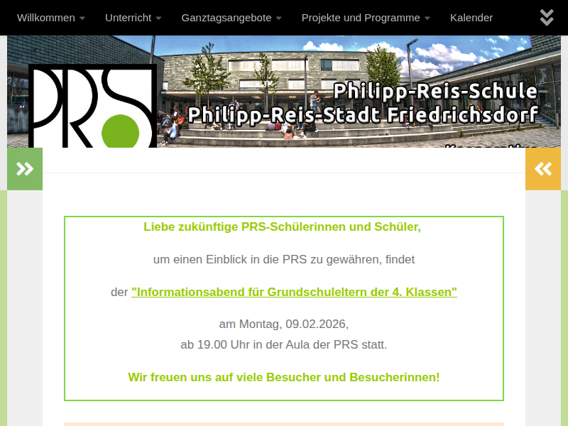 Gute Schulausstattung – Die PRS als „Modell“ – Philipp-Reis-Schule