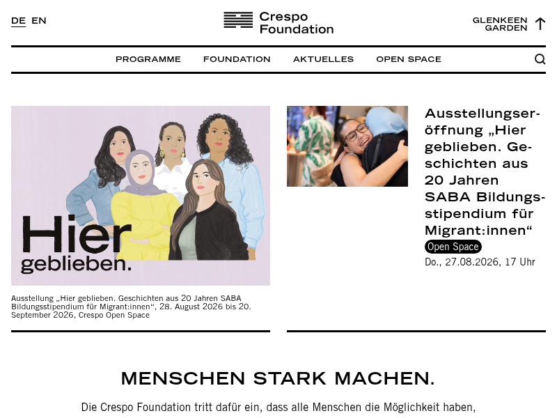 Chancenstipendium - Crespo Foundation