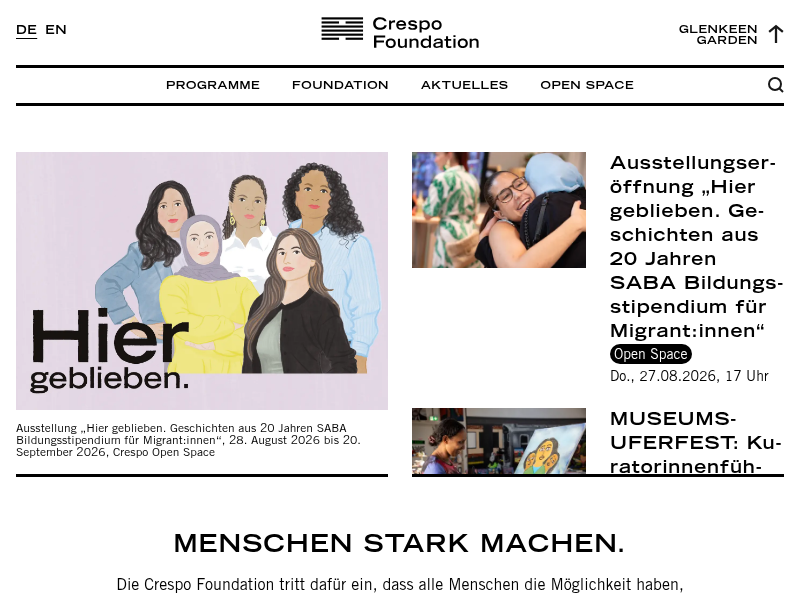Datenschutz - Crespo Foundation
