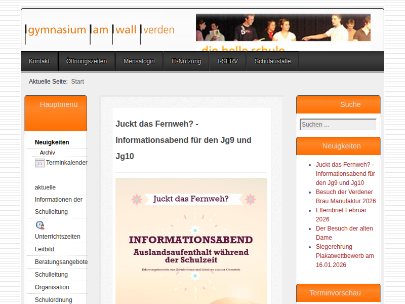 gymnasium am wall – Den Sternen so nah...