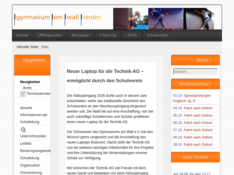 gymnasium am wall – leben am gaw