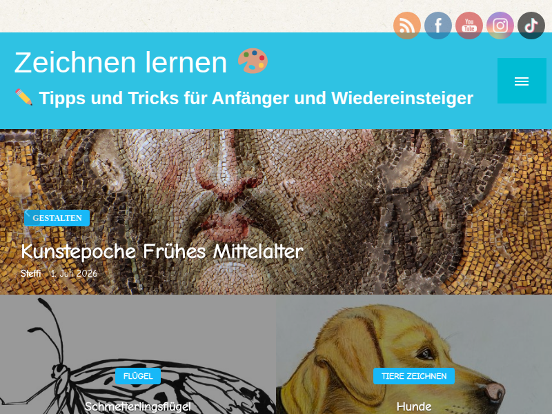Frisuren und Haare zeichnen - Haarfarben und Zöpfe